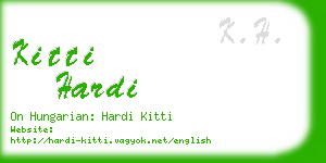 kitti hardi business card